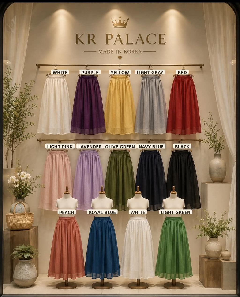 Garden Breeze Linen Maxi Skirt