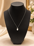Pearl Bow White Gold-Plated Necklace