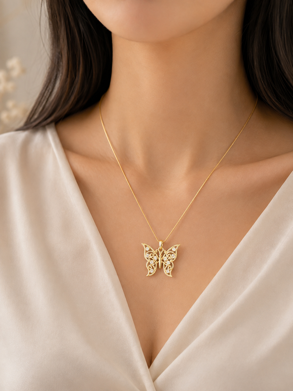 Butterfly Elegance Pendant Necklace