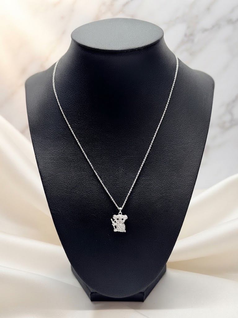 Sparkling White Gold Necklace