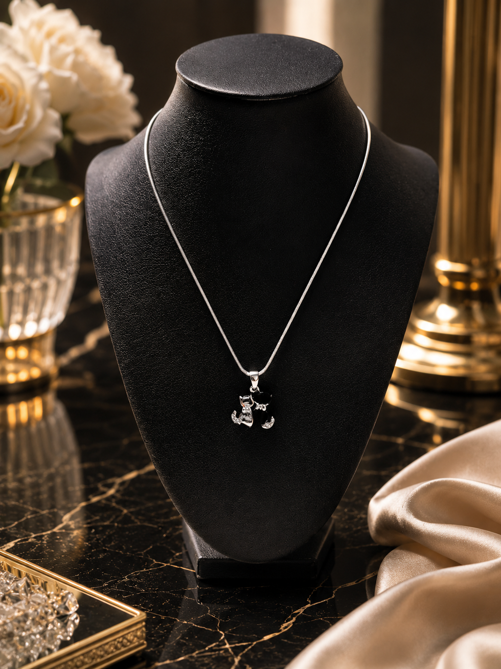 Sweet Cat Charm Necklace
