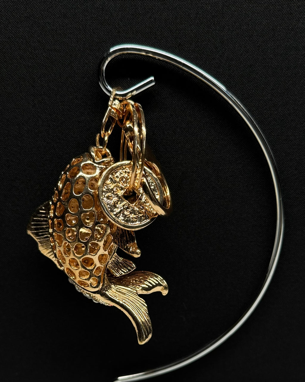 Pink Crystal Fish Charm