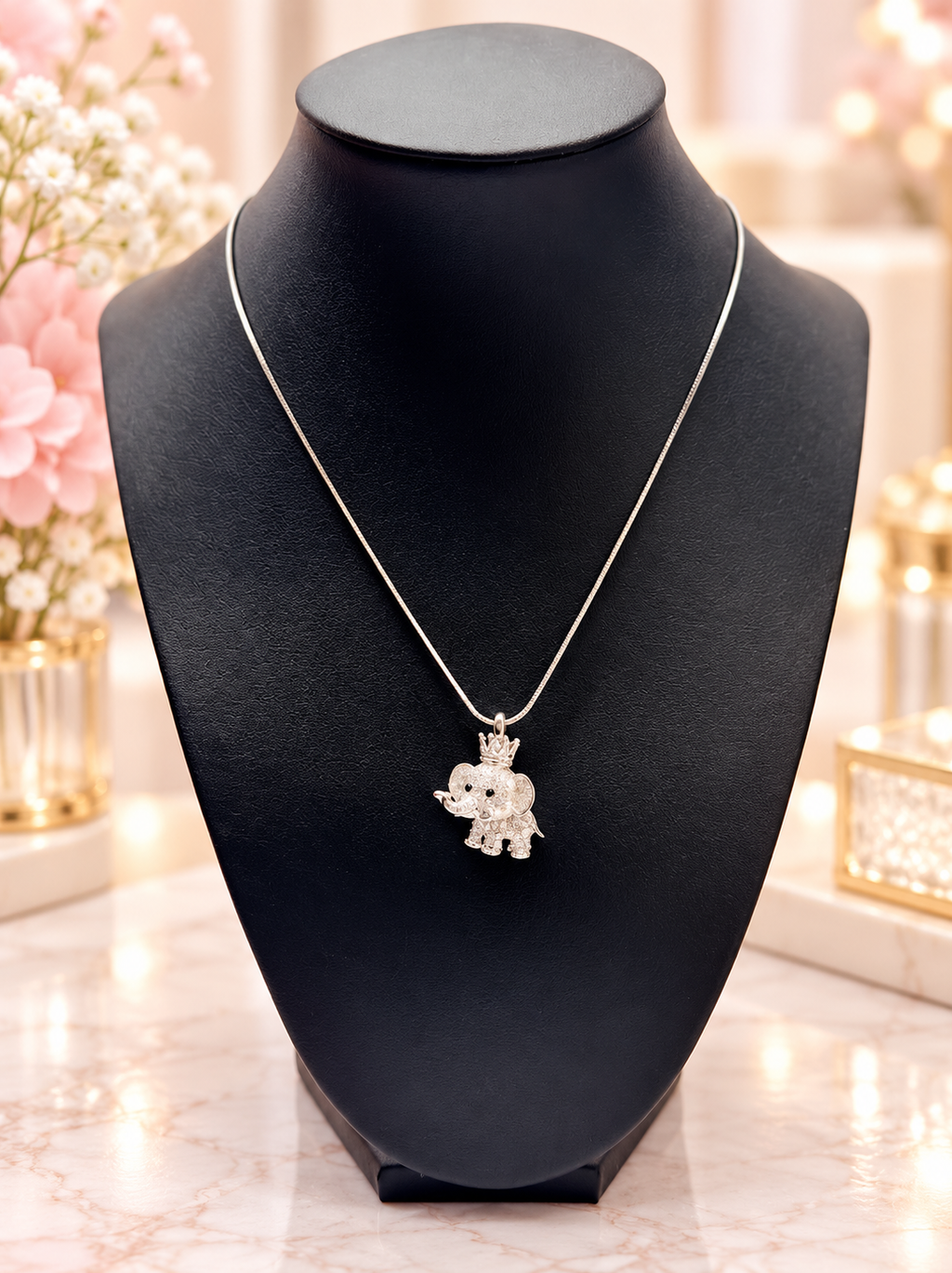 Royal Elephant Charm Necklace