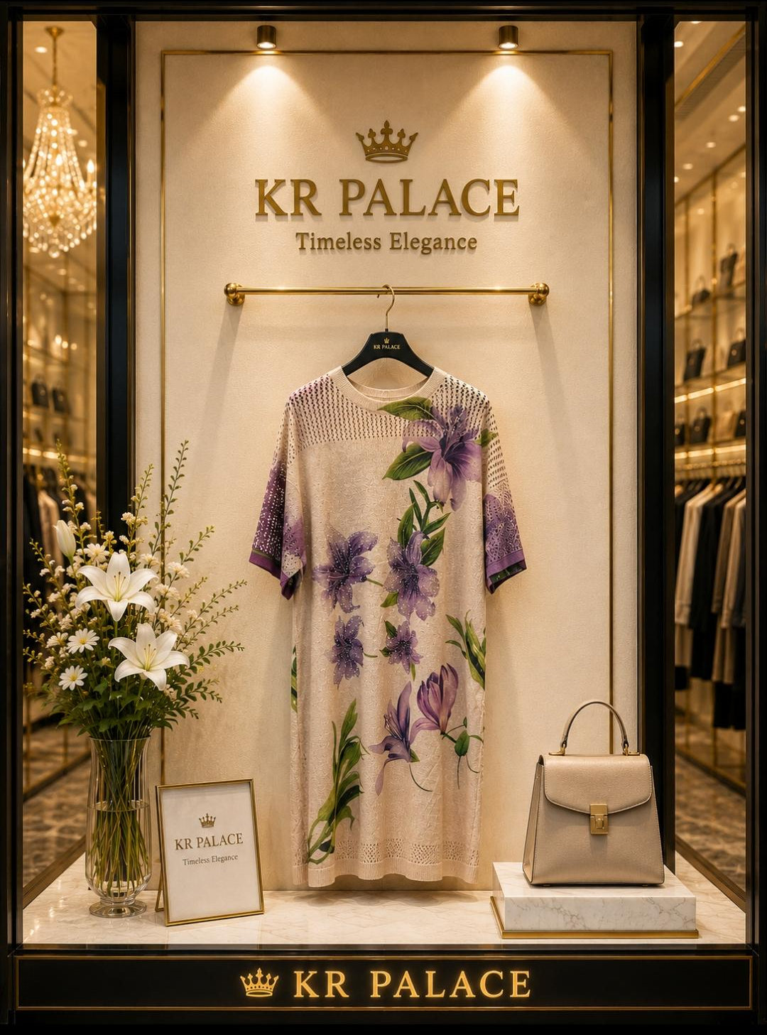 Lavender Bloom Knit Dress