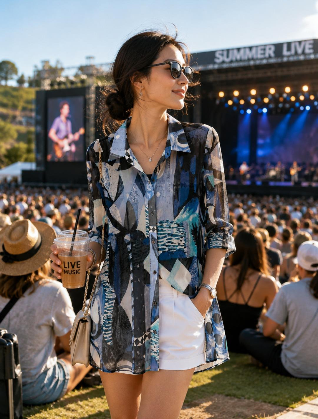 Midnight Mosaic Sheer Shirt