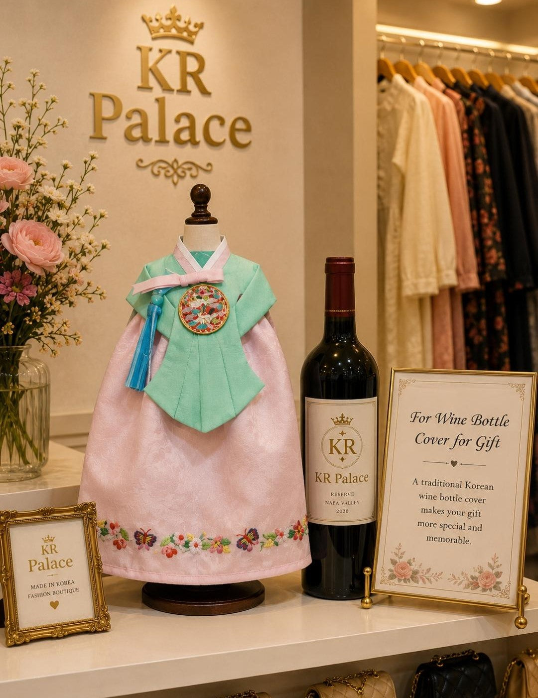 Korean Hanbok Wine Bottle Cover