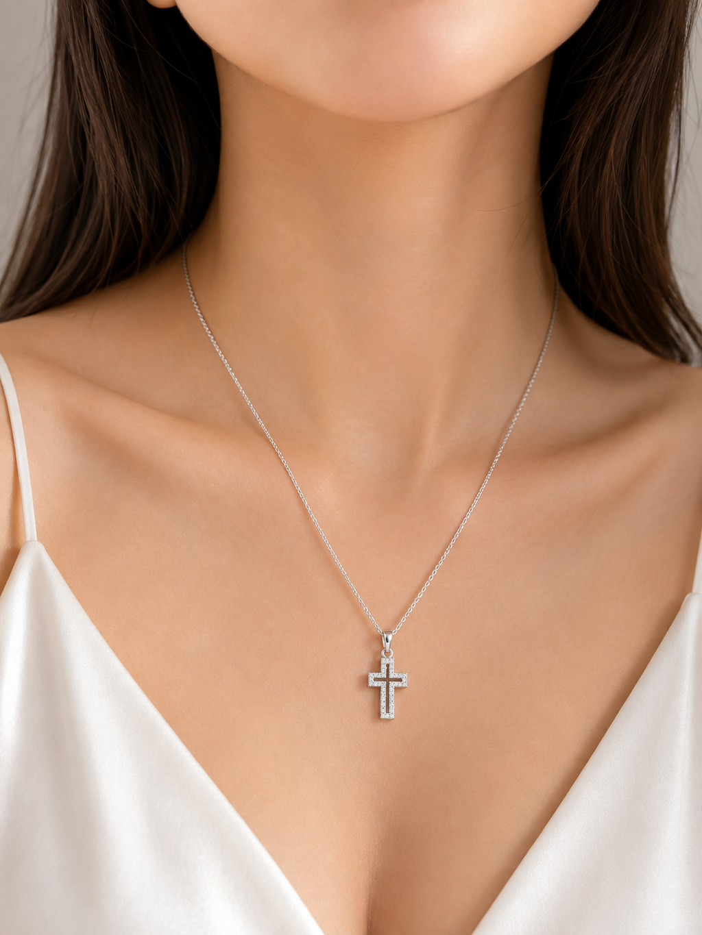 Graceful Cross Pendant Necklace